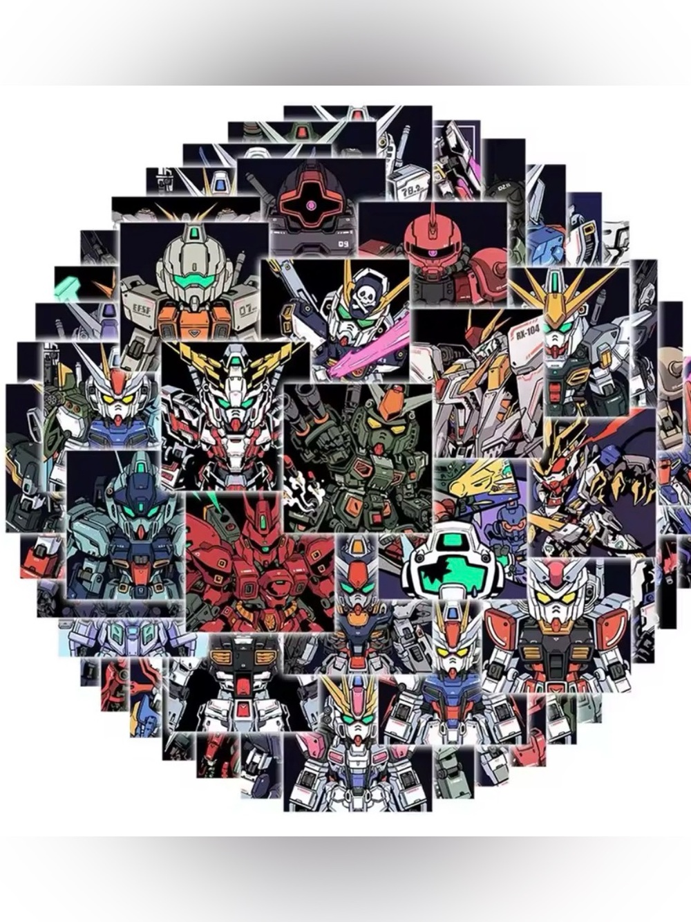Gundam Anime Stickers 20 Pack Mecha Robot Vinyl Decals